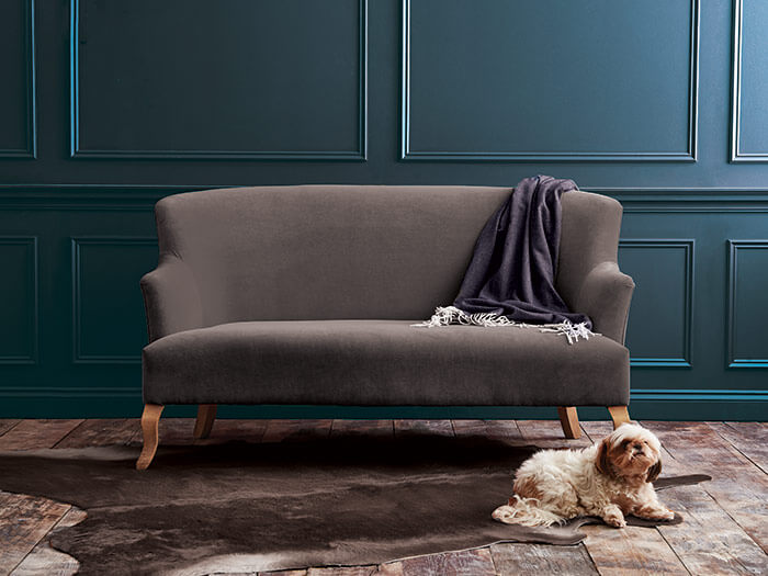 Grassington medium 2.5 Seater Sofa in Portland Velvet Grey